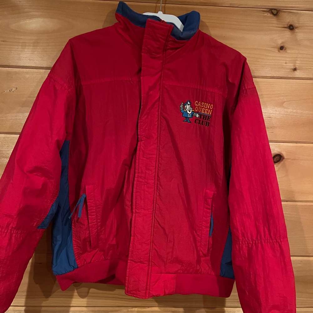 Vintage 90’s Casino Swag Colorblock Fleece Lined Club  Jacket St. Louis sz L